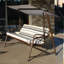 Balancelle-lit de patio SUNJOY Luxury Bronze 4 places en acier avec siège en maille métallique élastique, design convertible, coussins et auvent réglable-115095758