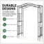 7.3ft Black Iron Garden Arbour