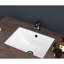 Lavabo de salle de bain encastré en céramique avec trop-plein - 18,5 "x 13,5" blanc, moderne et élégant, teint pour divers endroits encastrés, différents réglages