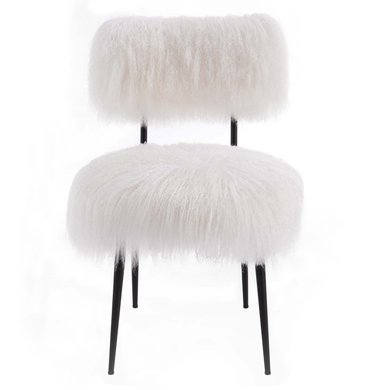 Chaise Skylar en peau de mouton par Modway