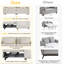 2 Seater Linen Sofa Bed-896693827