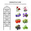 Ensemble de 2 treillis de jardin en métal 87 po, support de plante grimpante antirouille avec motif de papillons pour les vignes, les roses, les concombres et les légumes
