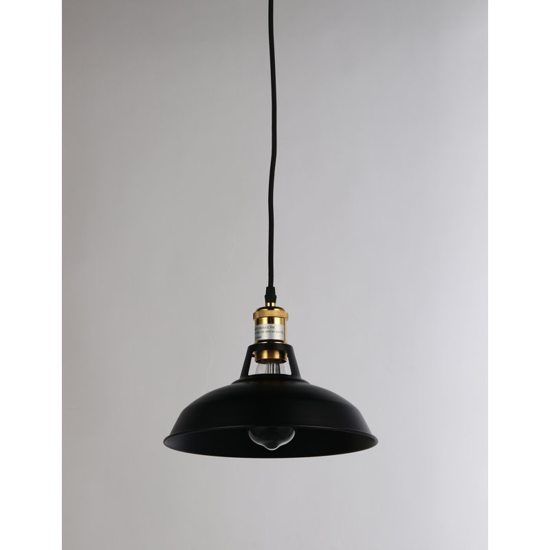 Luminaire suspendu pour dôme simple 1 lumières Brantner, Noir