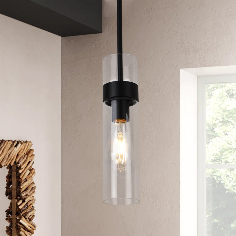 Luminaire suspendu 1 lumière, Noir mat