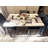 Cotton Linen Blend Table Runner and Placemats Set Vintage Art Printed Dining Table Decor
