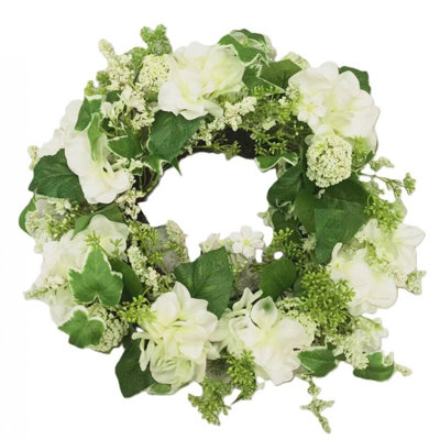 Hydrangeas With Foliage Wreath