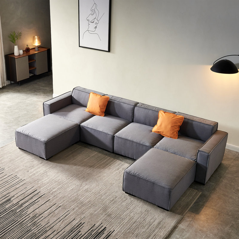 Modern Sofa Modular U Shape Sectional Fabric Sofa
