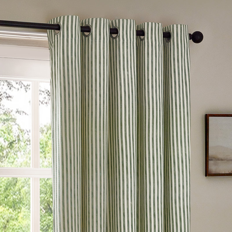 Hebden 100% Cotton Blackout Curtain Panel Pair, 229cm Width x 229cm Drop, Green