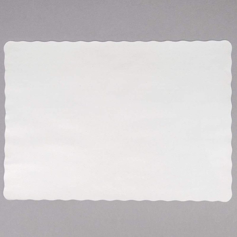 Napperon en papier coloré avec bordure festonnée - 1000