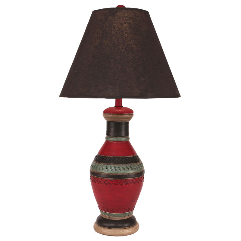Lampe de table 28,5" à casseroles sud-ouest avec accent sud-ouest rhombus Cannonleague