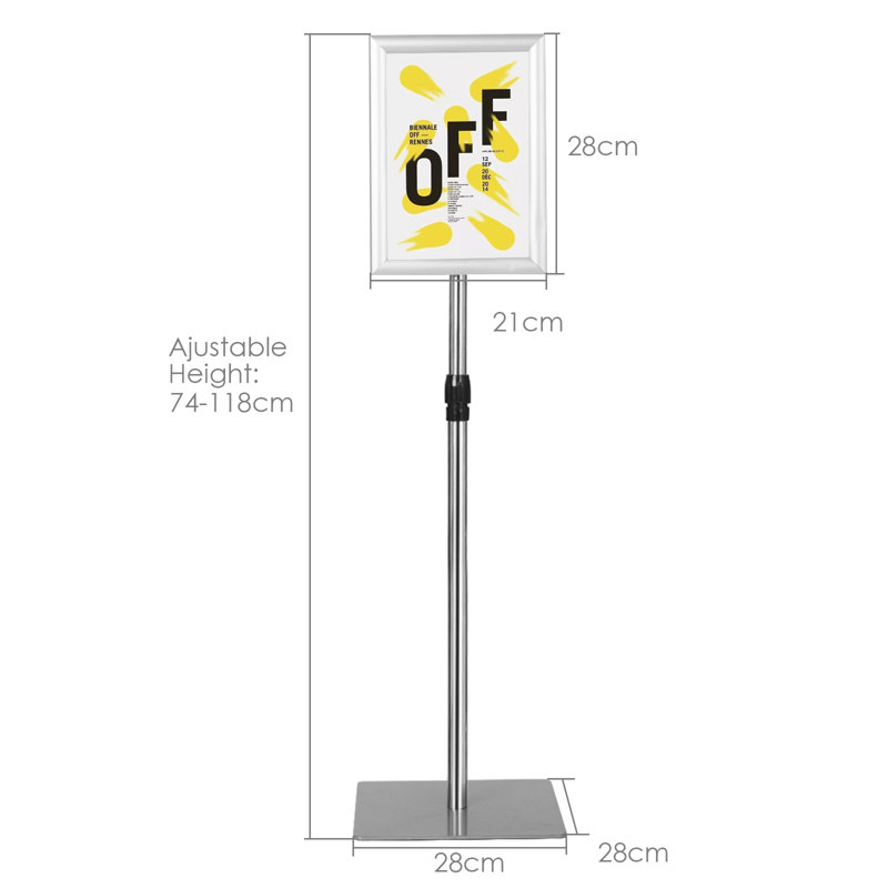 A4 Poster Stand, Silver