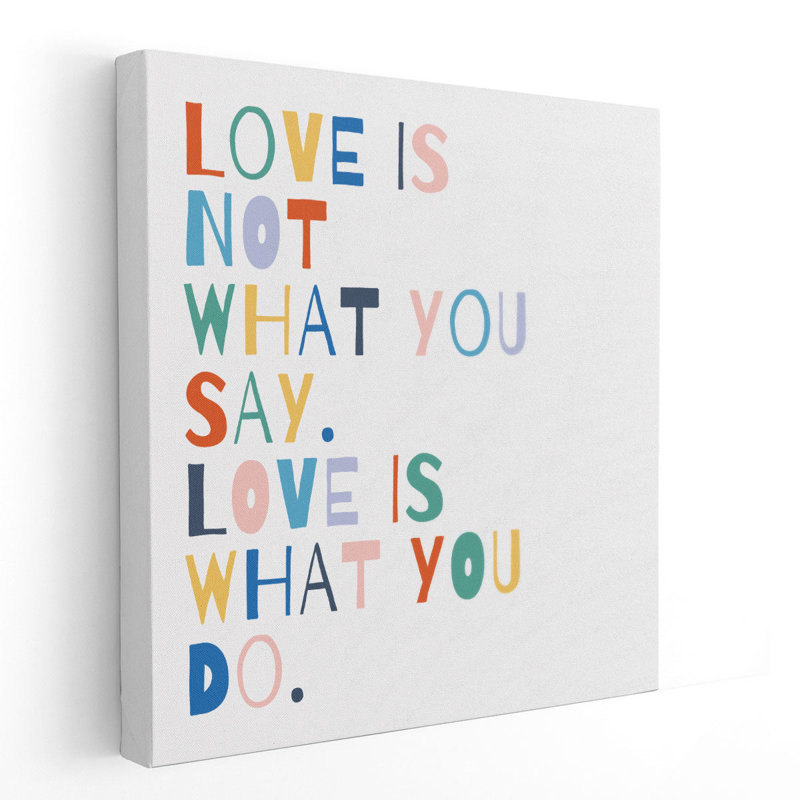 «Rainbow Words I», reproduction d'art sur toile, H 12 po x l 12 po