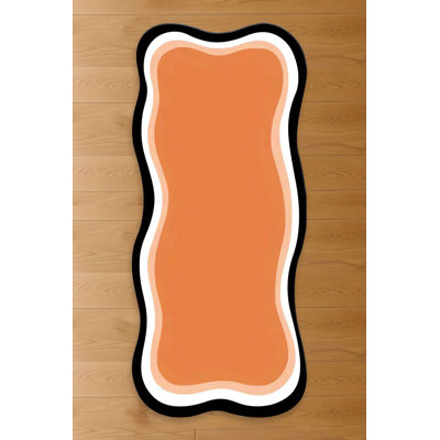 Retro Abstract Blob Runner Rug