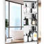 Armoire de salle de bain en acier inoxydable avec miroir 24 po x 26 po - Support mural à double porte pour articles de toilette pratiques
