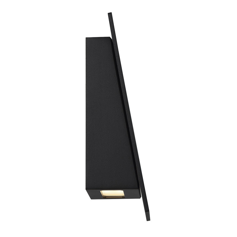 Slant 1 - Light LED Outdoor Sconce, Black