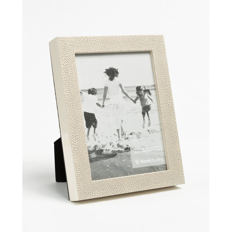 Cadre pour photo simple en bois embossé, 8 po x 10 po, Blanc