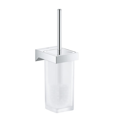 Selection Cube 15.75in. H Wall Mounted Toilet Brush and Holder