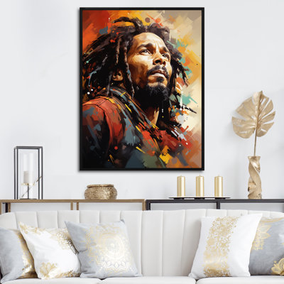 Colorful Raga Bob Marley Portrait I - Pop Art Wall Art