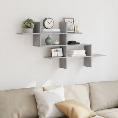 17 Stories Wall Shelf 124.5X18x60.5 Cm Engineered Wood
