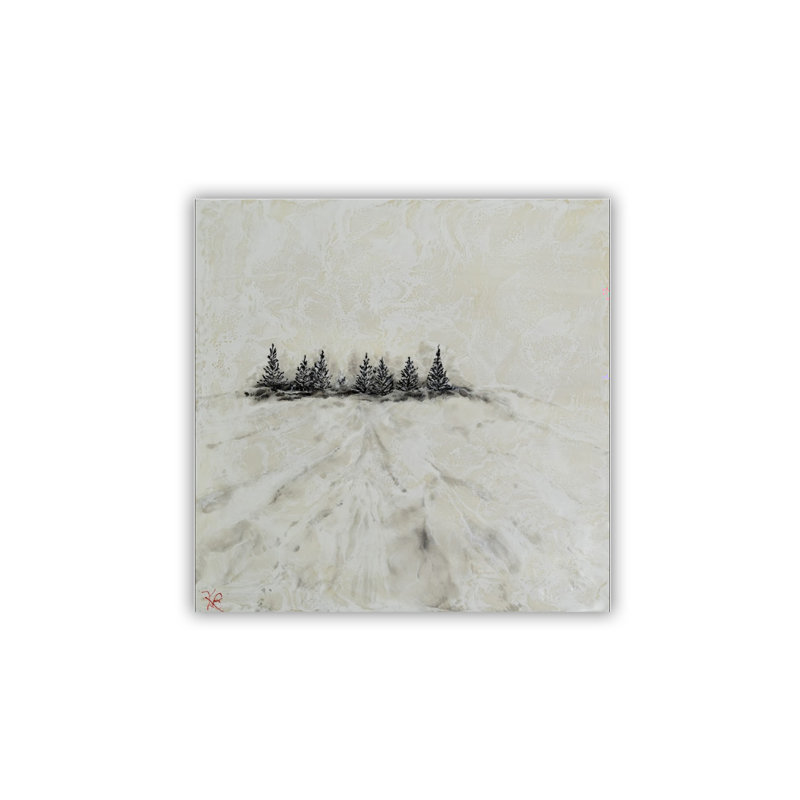 "Frosted Horizon", art mural sur toile, Toile tendue, H 30 po x l 30 po