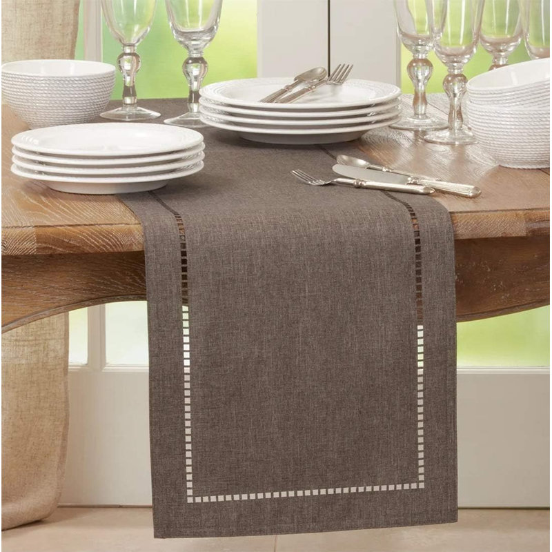Chemin de table 14 pi, L 120 po x l 14 po, Gris anthracite