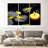 " Zen Dewy Candle " 3 Piece Art Print-1851166215