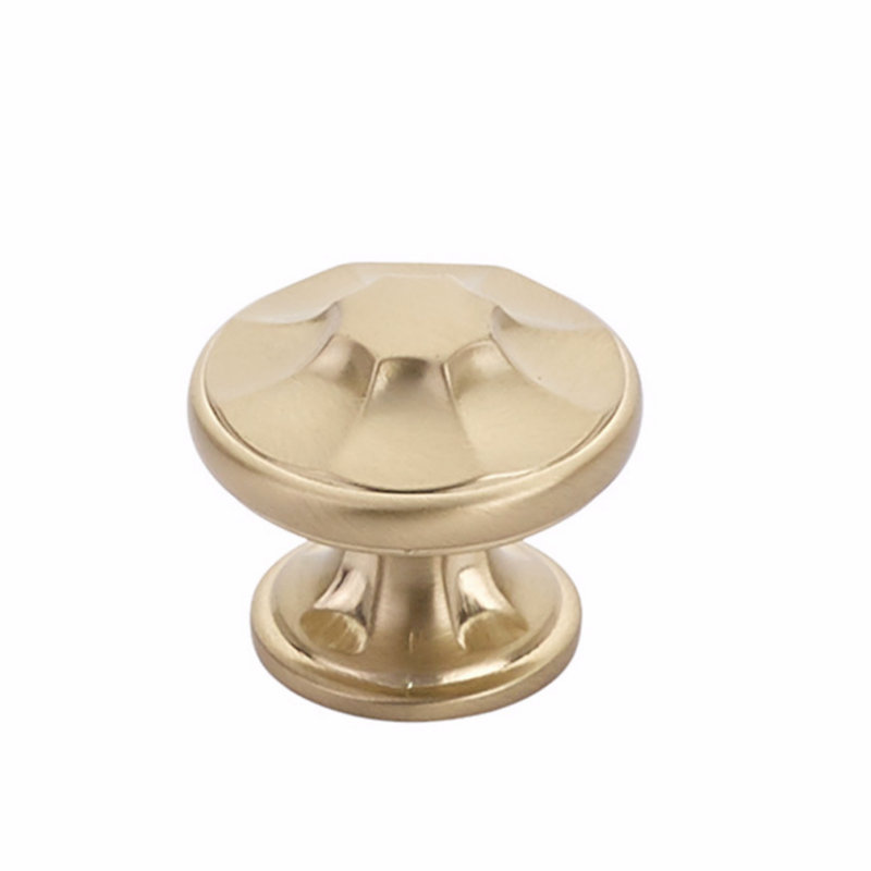 Empire Round Knob, Signature Satin Brass