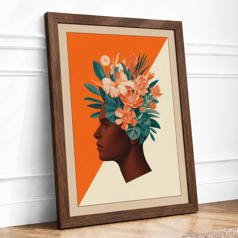 Flourishing Mind Modern - Print, A2 - 59.4 x 42.0 cm, Walnut