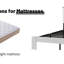 Structure de grand lit avec tête de lit en bois, plateforme silencieuse, aucun sommier tapissier requis et assemblage facile pour un rangement amélioré-1546046129