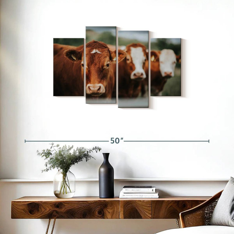 Brampt Brown Cattle, 22'' H x 36'' W