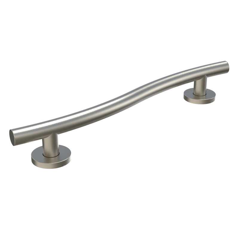 Wave Designer Grab Bar, 3.5" H x 36" W x 1.25" D, Satin Brushed Nickel