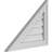 Triangle Left Side Surface Mount Urethane Functional Gable Vent Pitch, Primed-101818470