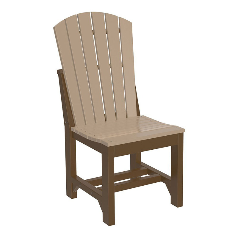 Chaise de patio à hauteur de bar adirondack Rollox, Bois vieilli / brun châtaignier