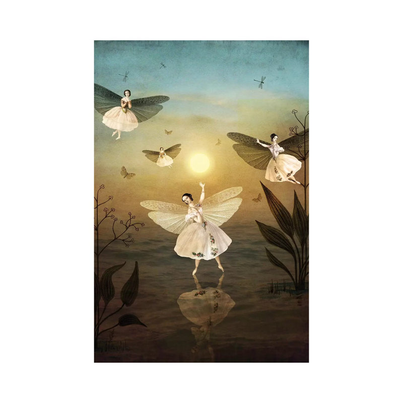 «Sundance» par Catrin Welz-Stein - impression d'art graphique, H 26 po x l 18 po x 1,5 po, Toile tendue, Pas de tapis