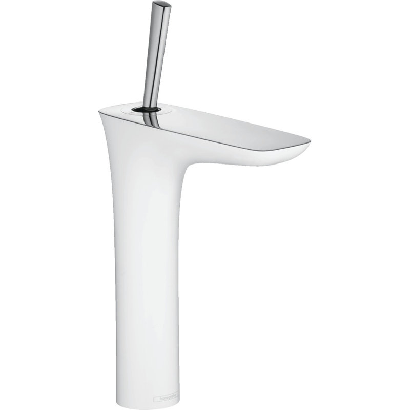 Robinet de lavabo vasque monotrou PuraVida, Chrome / Blanc