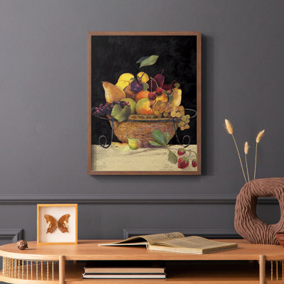 «Fruit Basket II Revisit», reproduction encadrée - bois massif