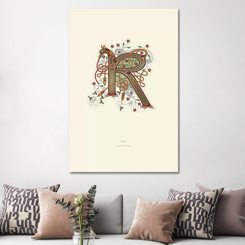 R Celtic Initial by Thoth Adan - Wrapped Canvas Gallery-Wrapped Canvas Giclée, 152.5 cm H x 101.5 cm W