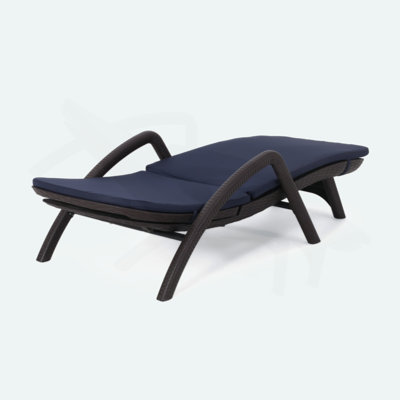 Samantha All-Weather Wicker-Like Chaise Lounge with Ergonomic Design & High-Density Cushion | Weather-Resistant Plastic Patio Lounger for Poolside & Gardens