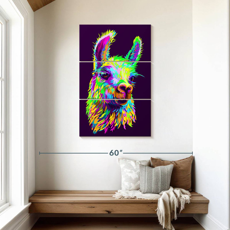 Brampt Abstract Llama, 45" H x 28" W