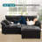 Boneless Modern Chenille Sectional Sofa With Movable Ottoman – L-shaped Couch For Living Room, Soft Upholstery, 4 Colors (beige, Blue, Light Gray, Gray)-980701281