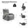 Cayrn Modern Dual Motor Oversized Massage Lift Recliner Chair with Heating
