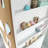 Engineered Wood Transitional Craft Tower With Swivel Base, White