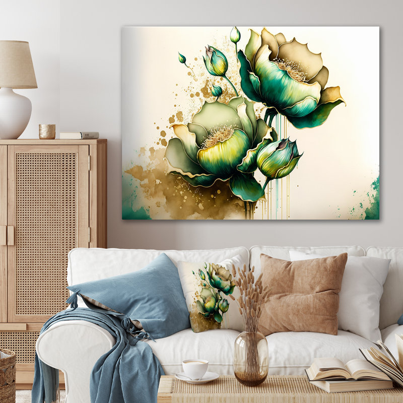 Plants & Flowers Wall Decor on Metal, 12" H x 20" W x 1" D