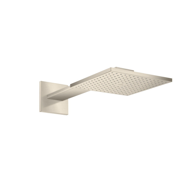 ShowerSolutions Square 2-Jet Showerhead 250 with Showerarm Trim, Brushed Nickel, 1.75 GPM