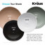 KRAUS Viva™ Thin Ceramics Vessel Bathroom Sink with Pop-Up Drain