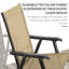 Ensemble de 4 chaises de patio pliables Outsunny, chaises de patio d'extérieur empilables avec accoudoirs pour la pelouse, le camping, la salle à manger, la plage, la structure en métal, sans assemblage, brun clair mélangé-1546653047