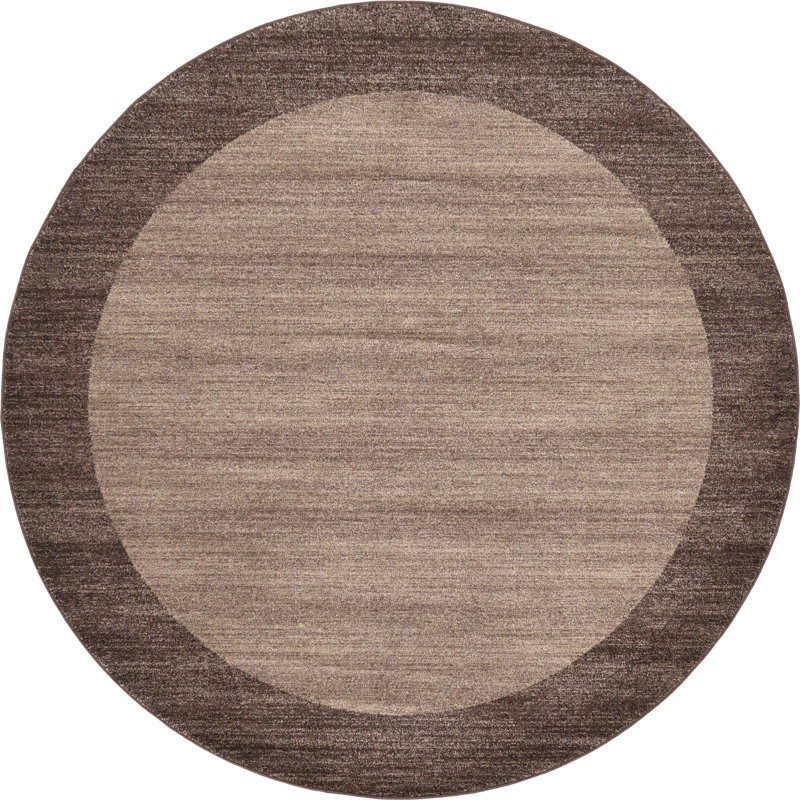 Tapis brun Hermina, Rond 6 pi 1 po