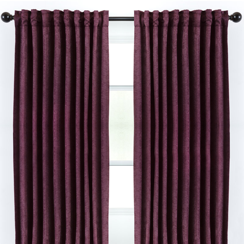 Paire de rideaux obscurcissant Silex, Aubergine, 52 po x 96 po