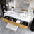 72" Wall Mounted Bathroom Vanity With White Solid Surface Top
