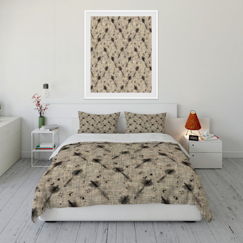 Polyester Channel Abstract Comforter, King Comforter + 2 King Pillowcases